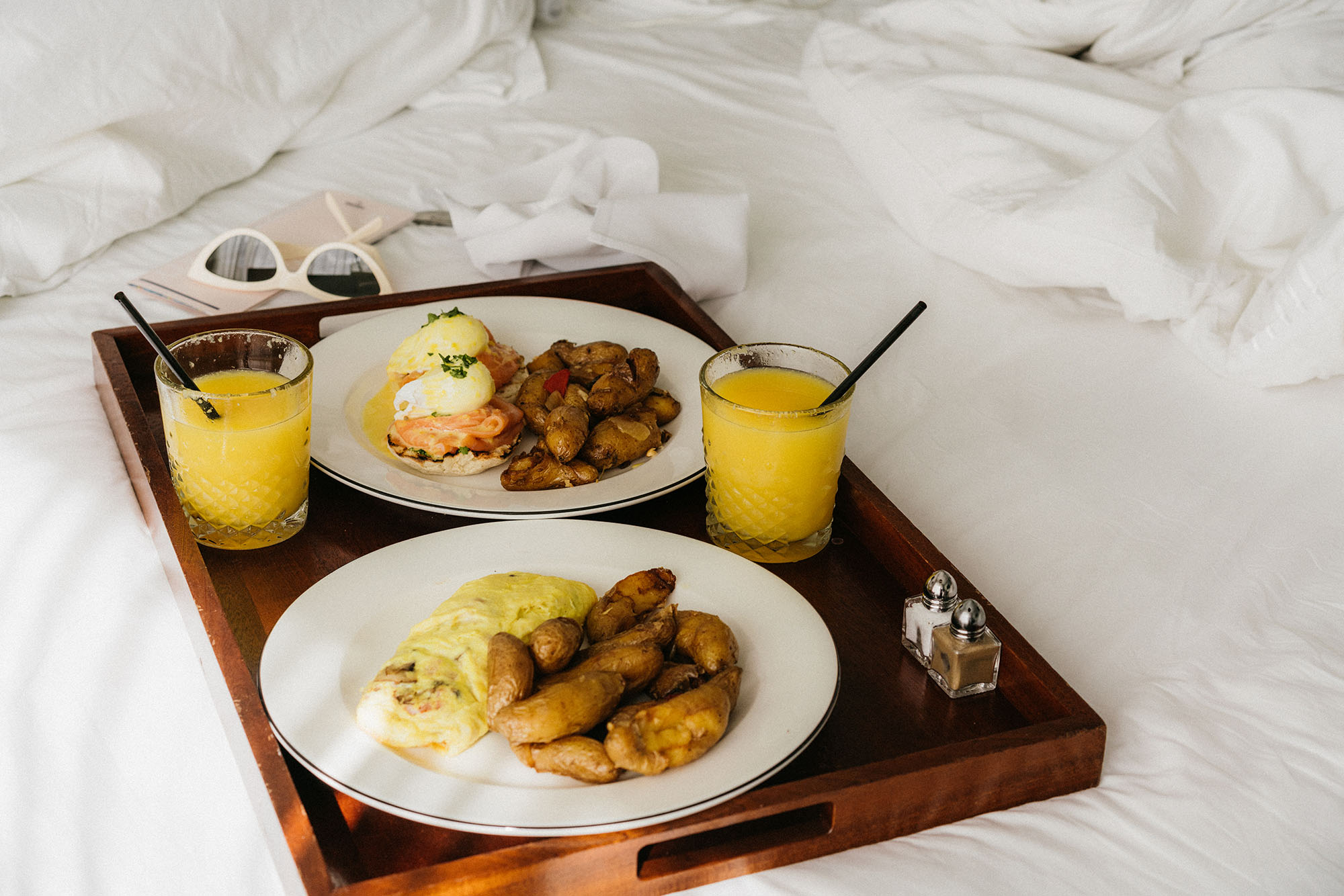 Simple breakfast in bed to start the day!
