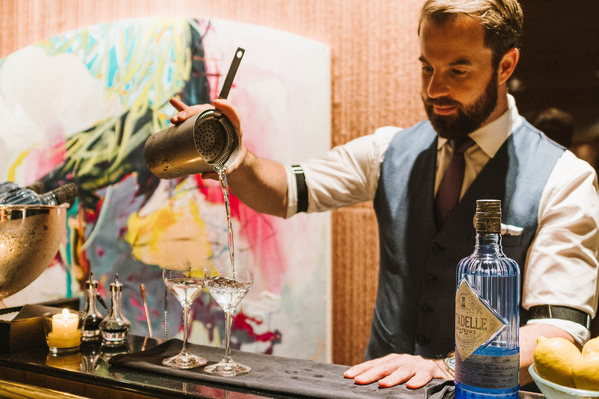 Philip Bischoff making his amazing drink.
