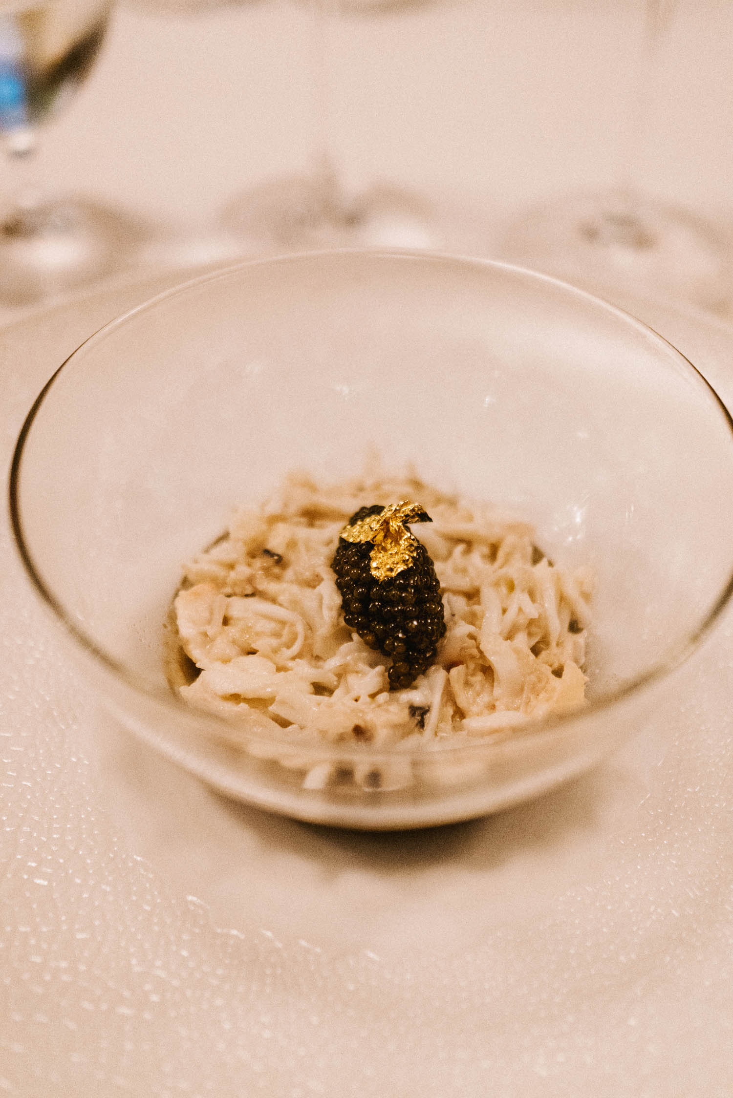 Crab salad with caviar at Caprice