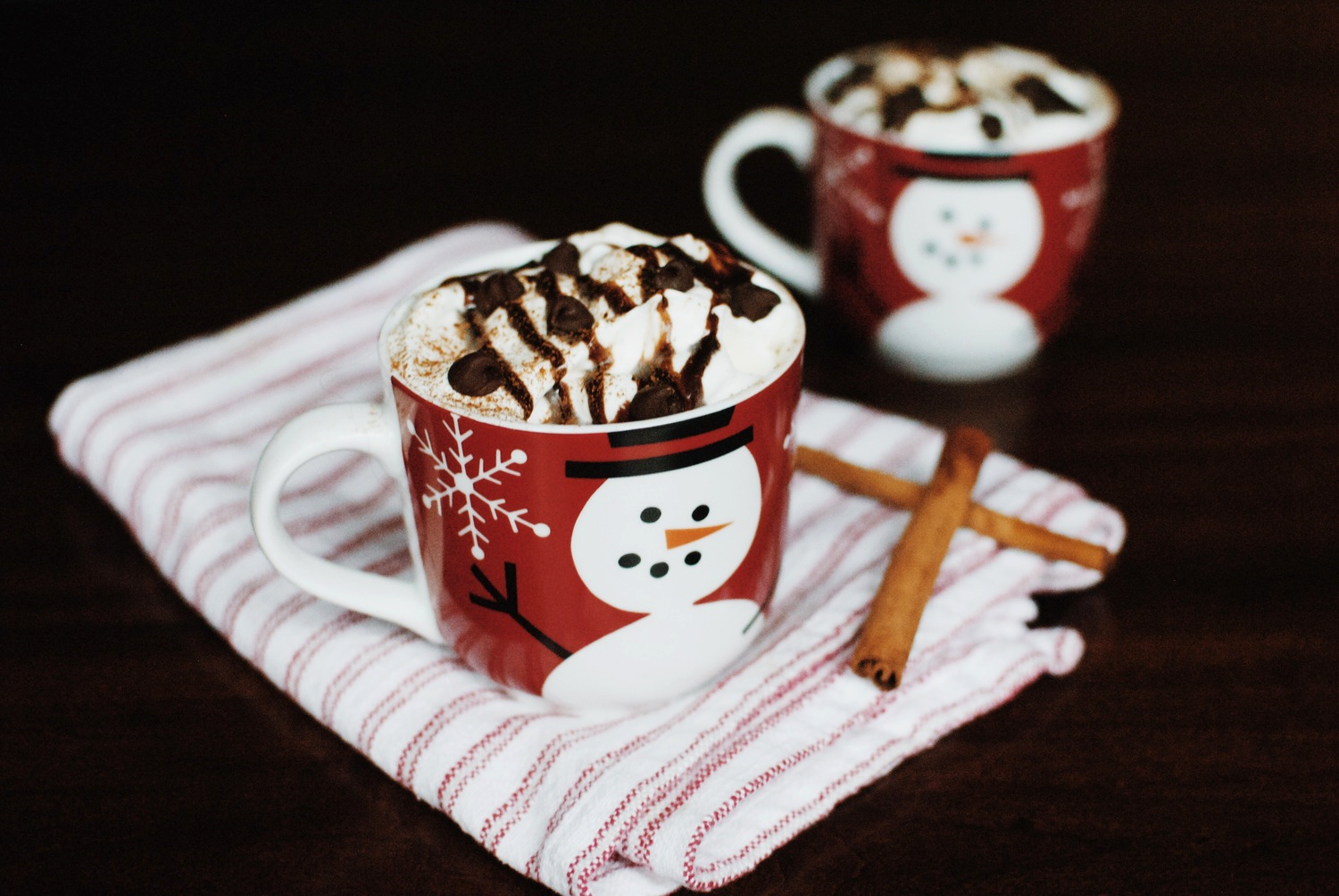 spiced hot chocolate with vanilla whipped cream — double thyme