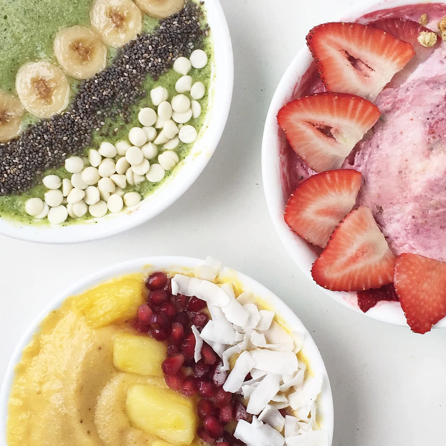 three-smoothie-bowls
