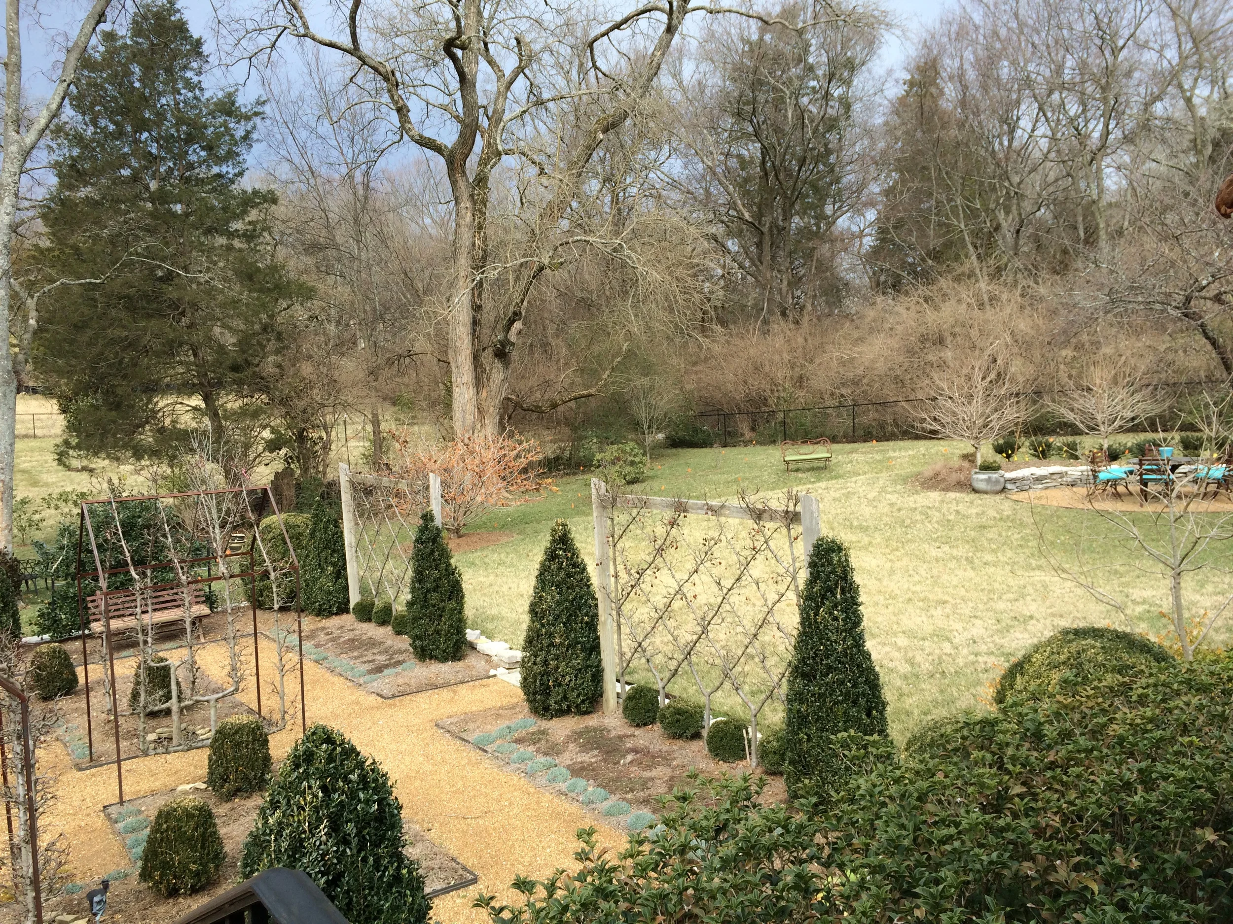 Belgian Fences and Candelabras going dormant for winter