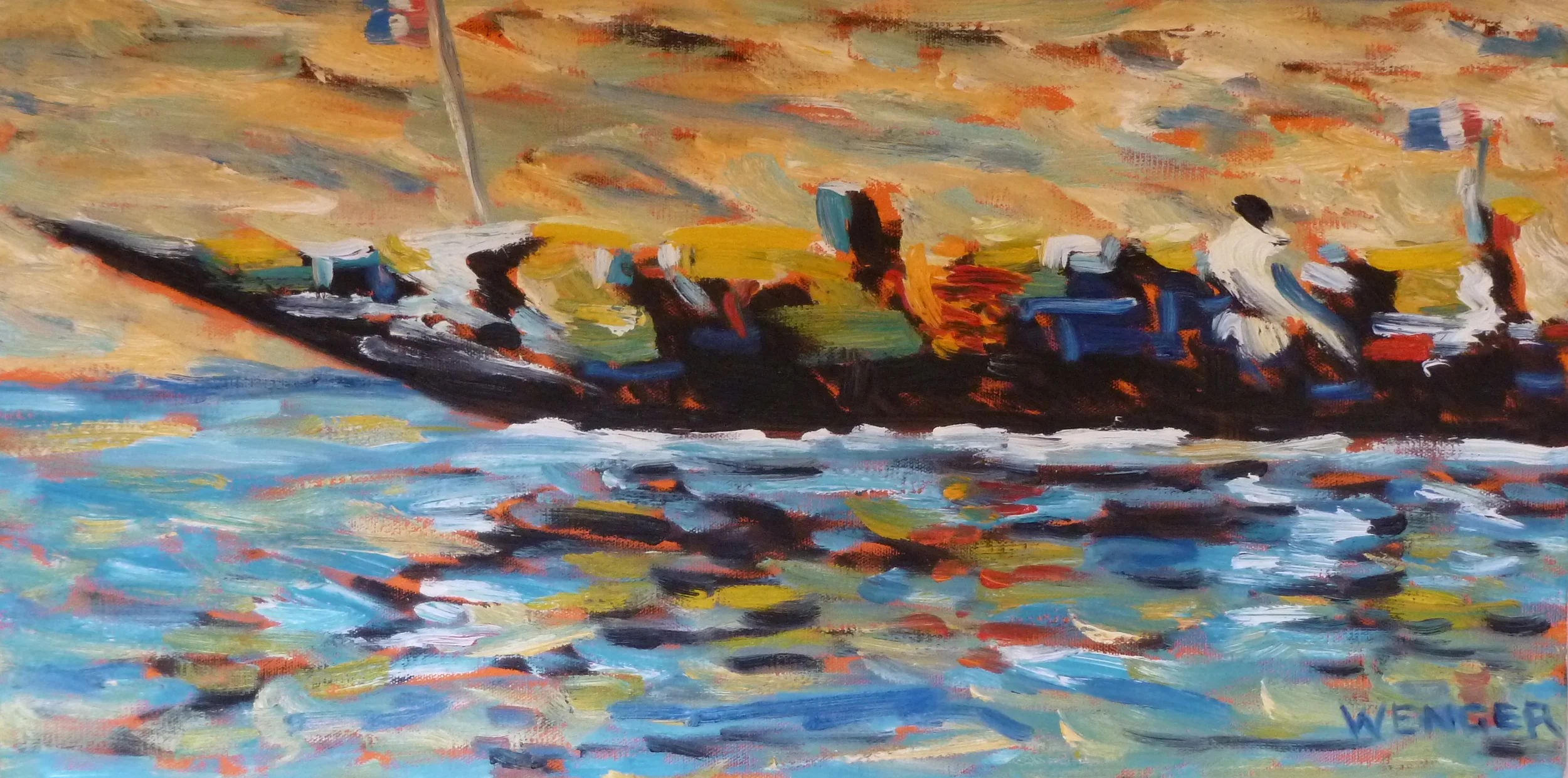  MALIAN TRANSPORT  12" x 24" &nbsp;  oil on canvas  