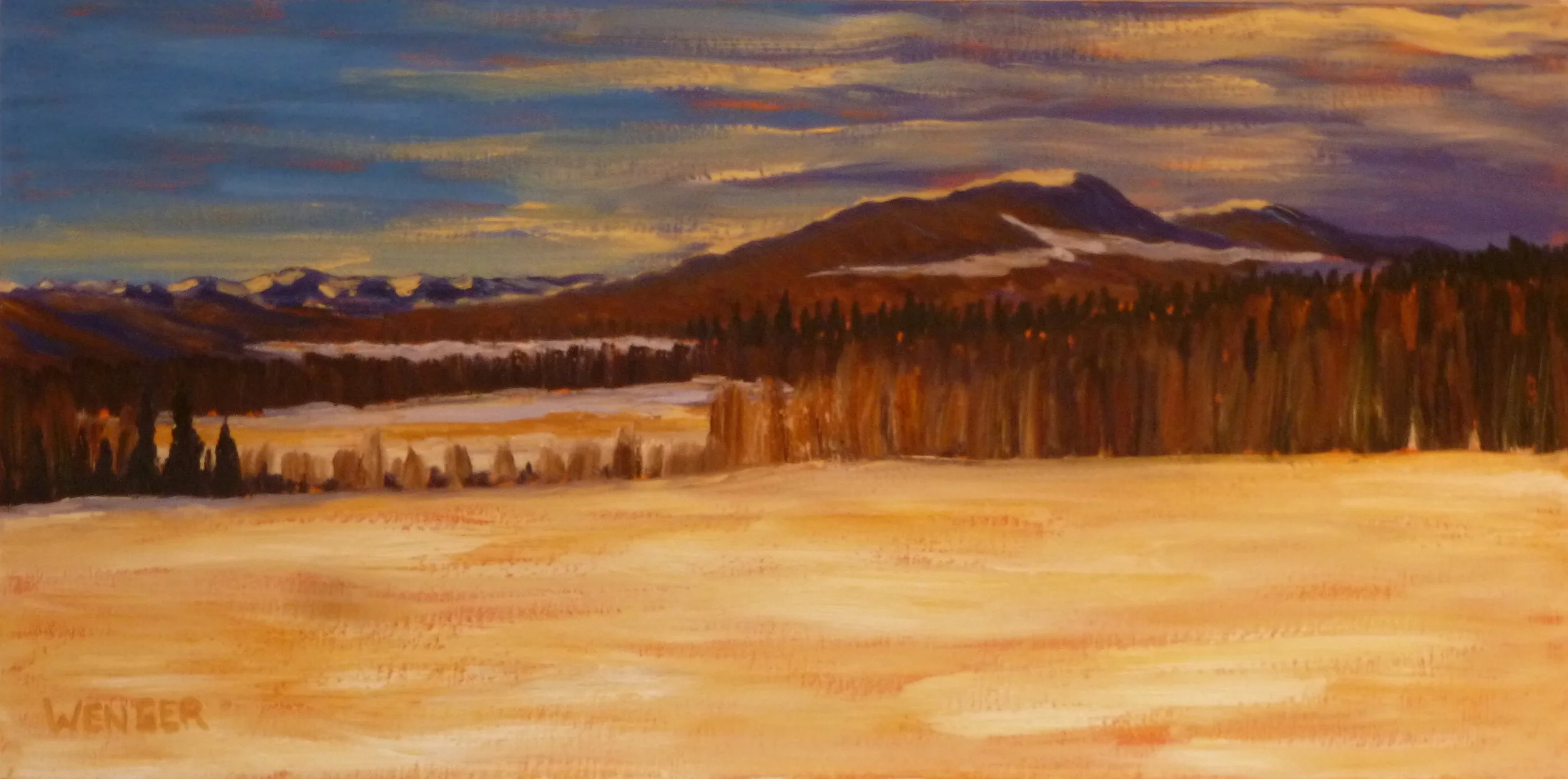  NEAR PRIDDIS ALBERTA&nbsp;  12" x 24" &nbsp;  oil on canvas  
