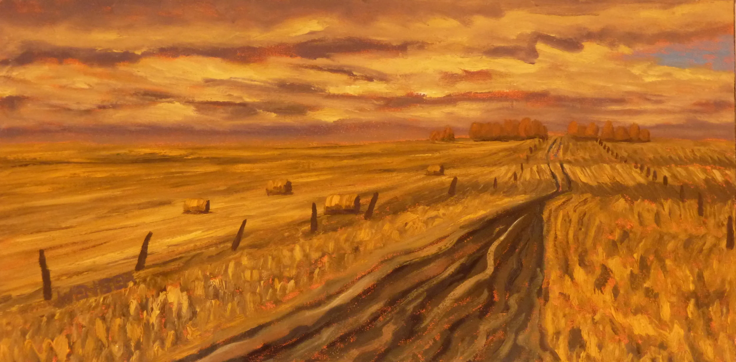  PRAIRIE ROAD&nbsp;  12" x 24"&nbsp;   oil on canvas  