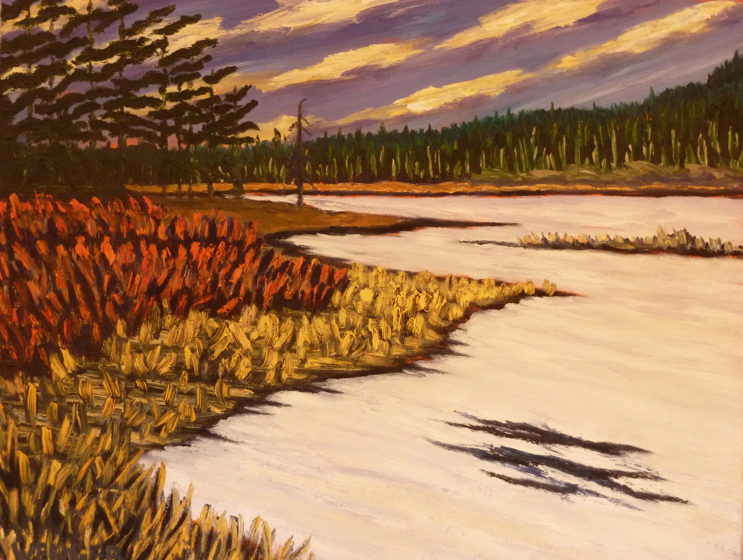  SPRING ICE TURNER VALLEY&nbsp;  16" x 20" &nbsp;  oil on canvas  