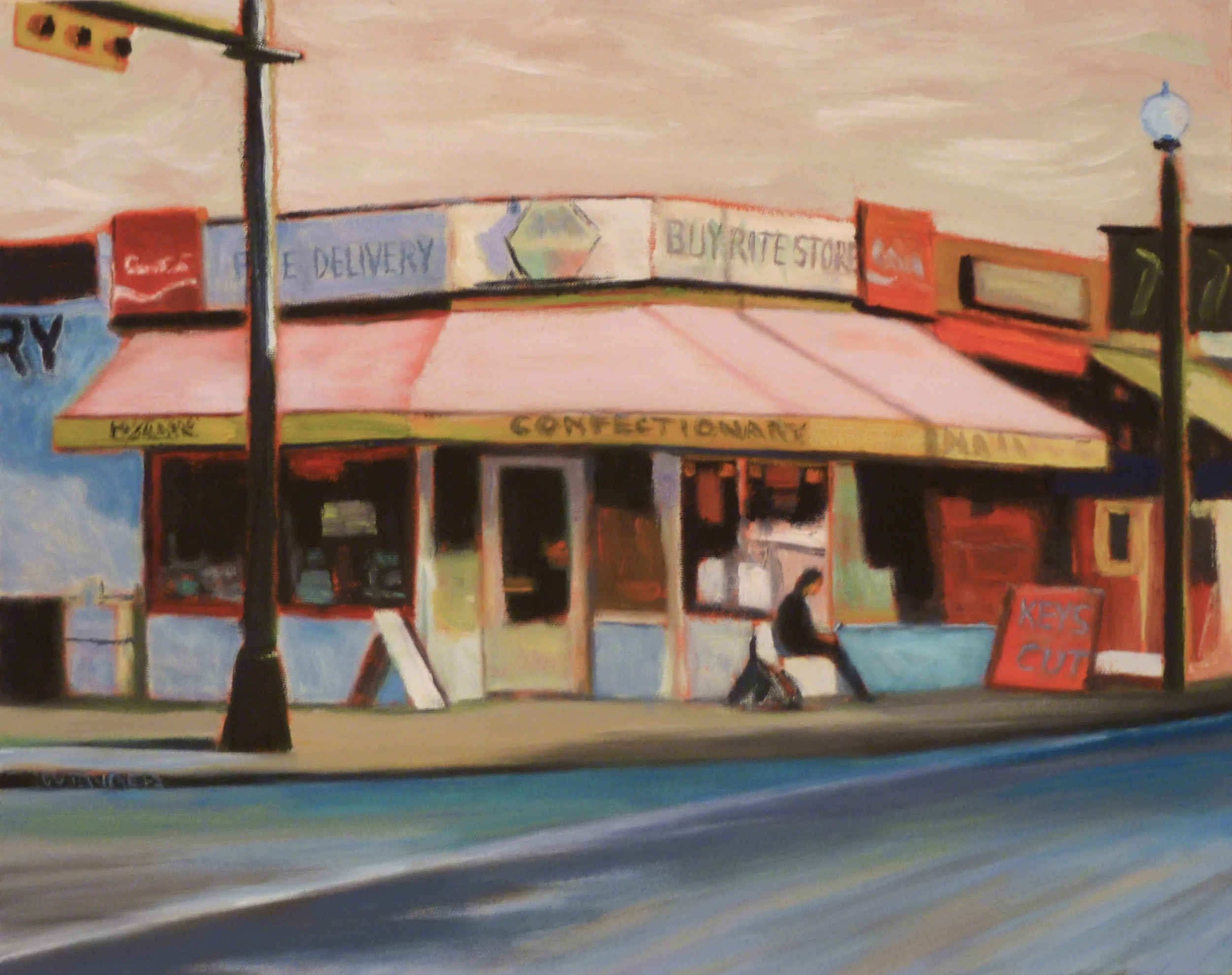  BUY RITE STORE &nbsp;&nbsp;&nbsp; 16" x 20"&nbsp;   oil on canvas  