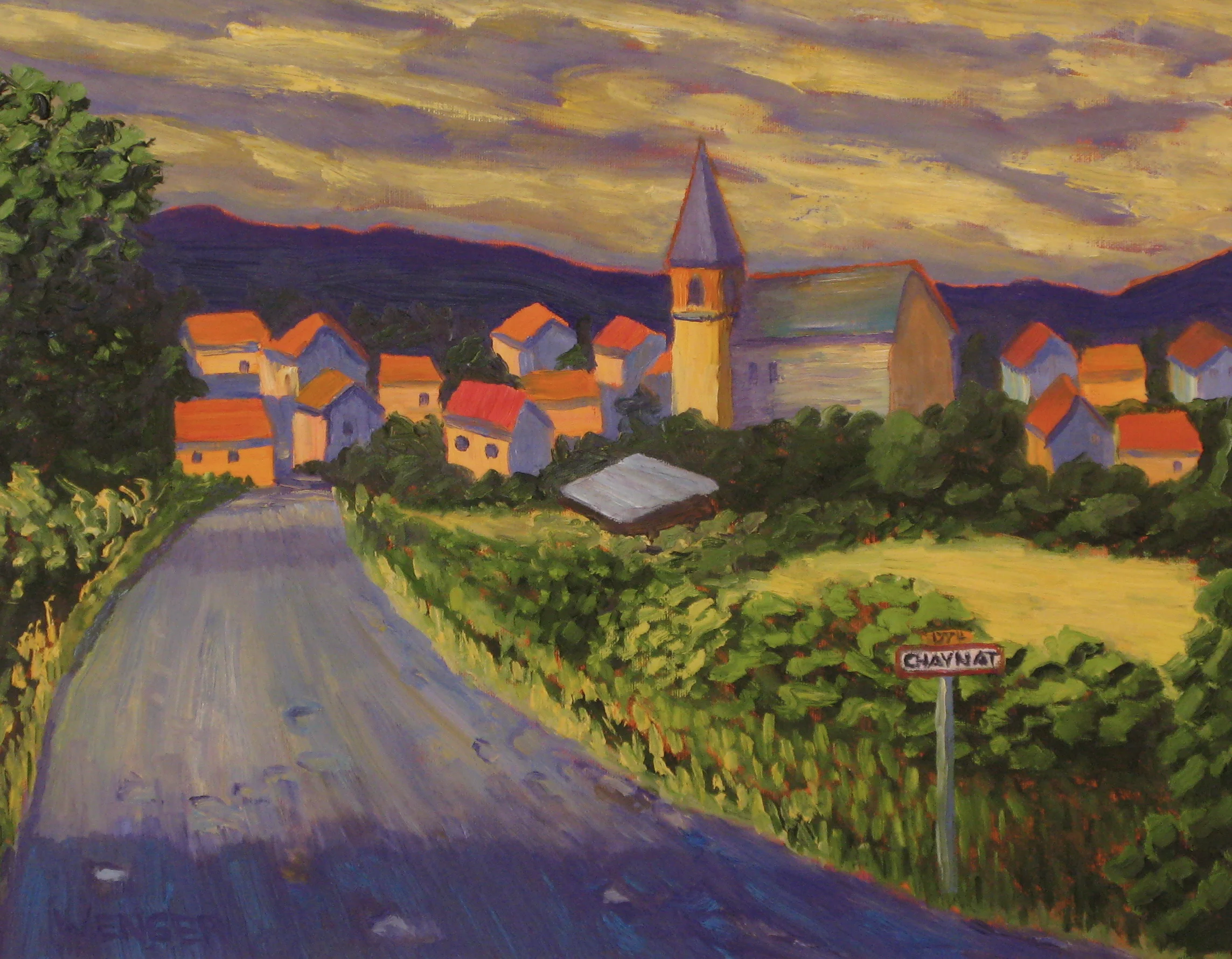  CHAMPEIX FRANCE  14" x 18"   oil on canvas  