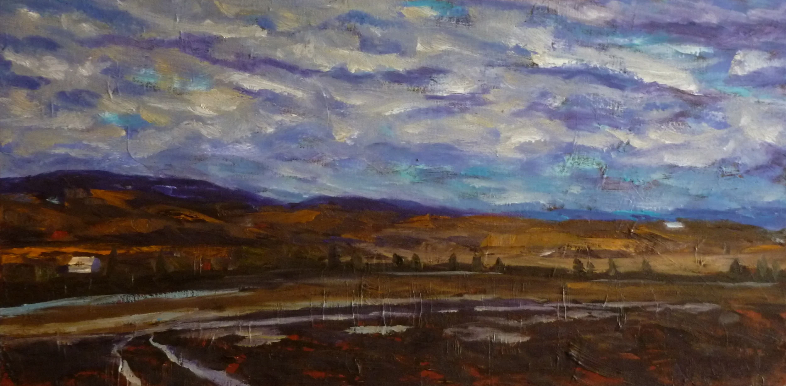  ALBERTA FOOTHILLS &nbsp;  12" x 24" &nbsp; oil on canvas &nbsp;   