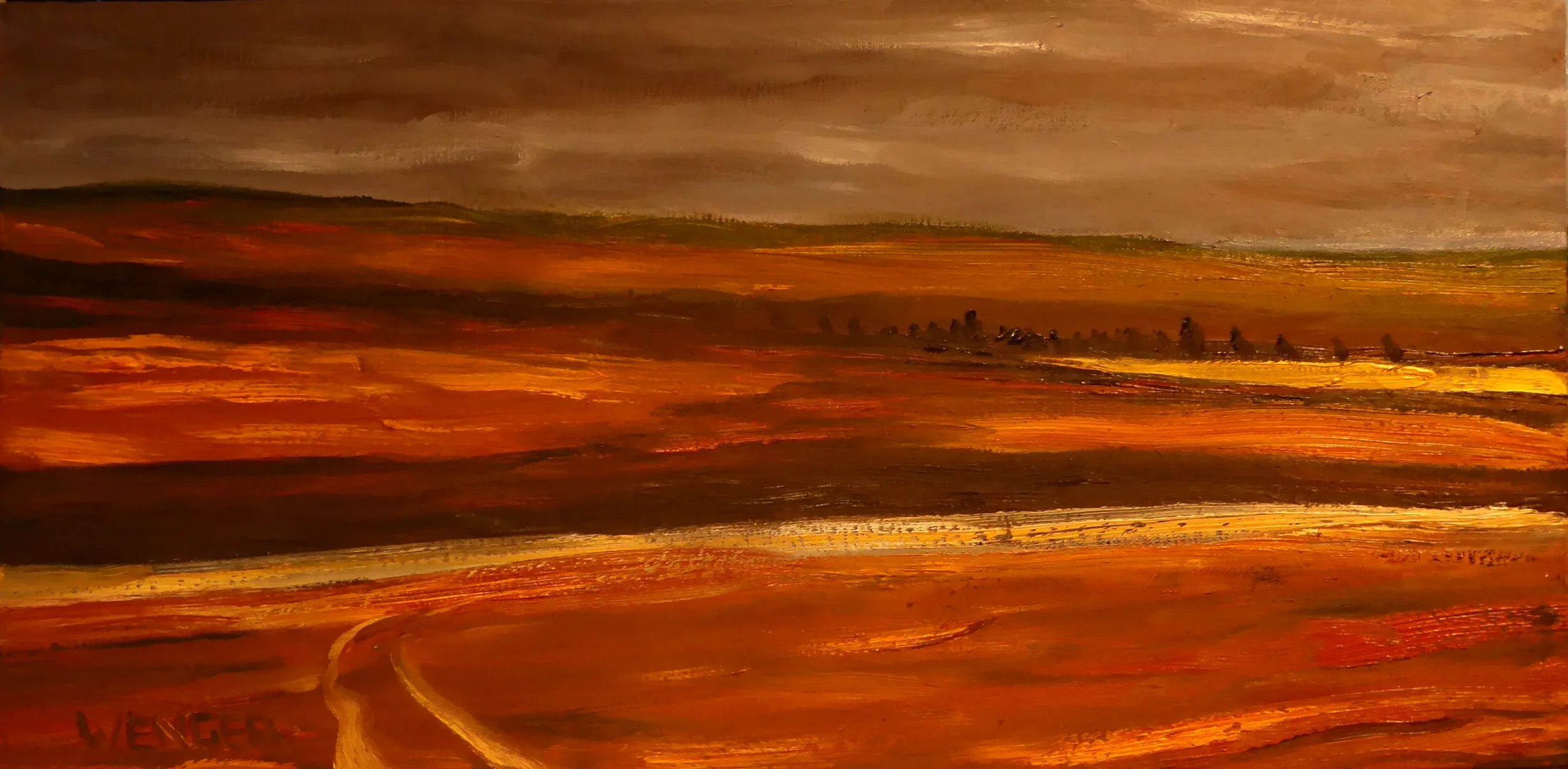  FOOTHILLS &nbsp;  12" x 24"&nbsp;&nbsp; oil on canvas  