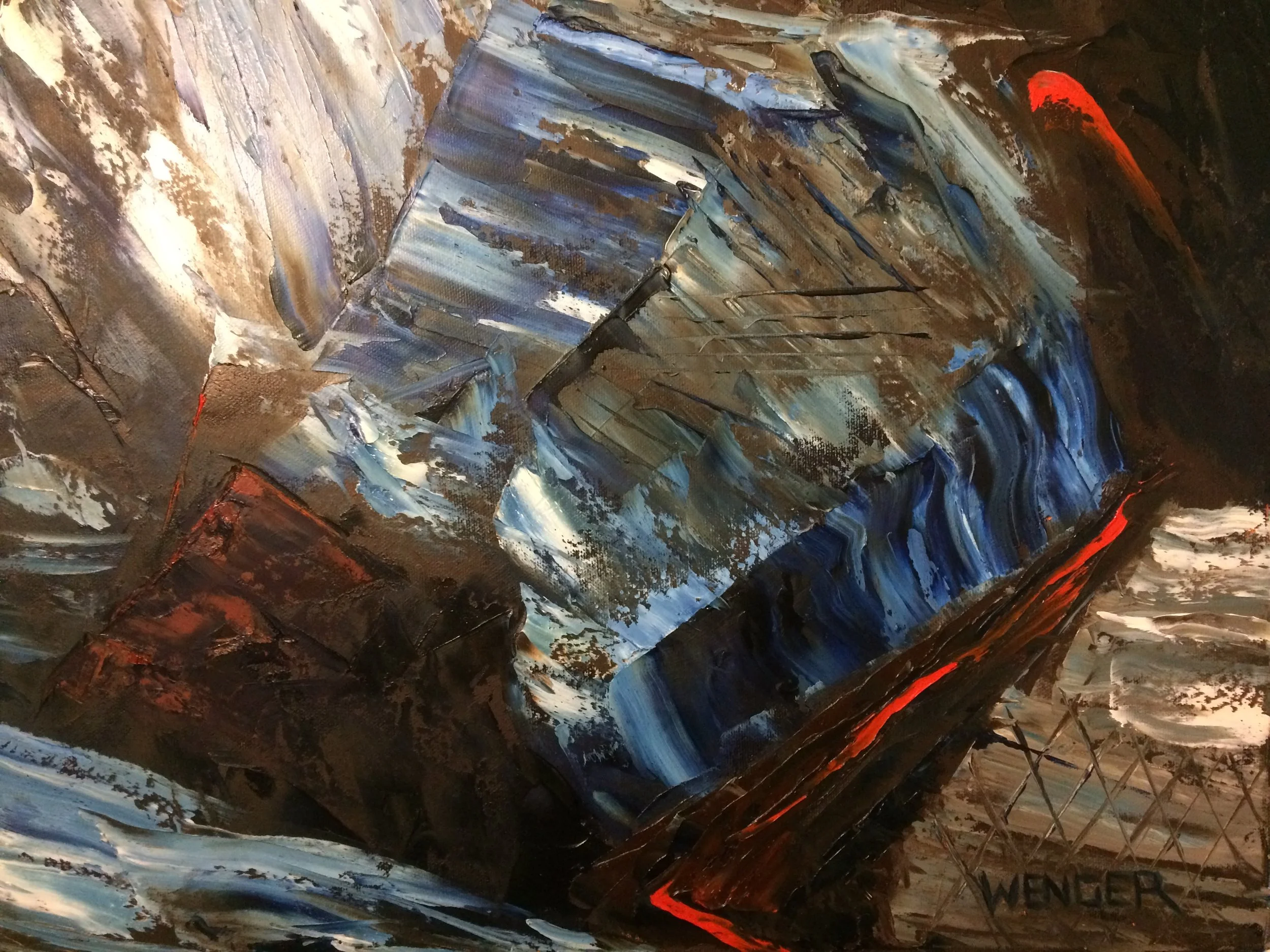  THE 4th STATE OF WATER &nbsp;  14" x 18"&nbsp;&nbsp; oil on canvas  