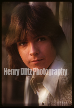 An original Henry Diltz photo of David Cassidy taken on the Columbia Ranch back lot during the sessions that produced the photos for David's first album, "Cherish." Offered exclusively to this campaign, in limited quantities by Henry Diltz.