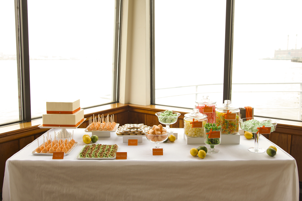 Project: Full event design, including paperie design and production, favors, and confectionary Venue: The Water Club Photo: Annabel Hannah