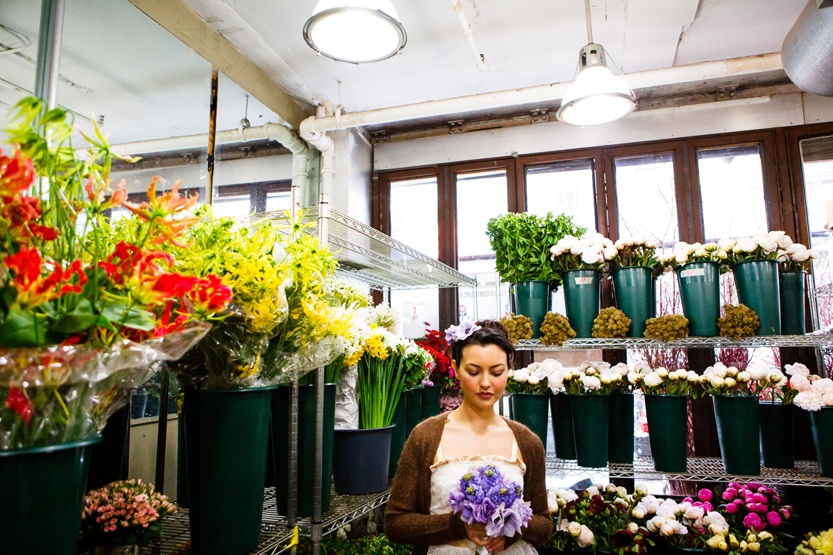 Project: Launch Photoshoot for Blush Designs Location: NYC Flower Market Photo: Amber Knowles with The Amber Studio