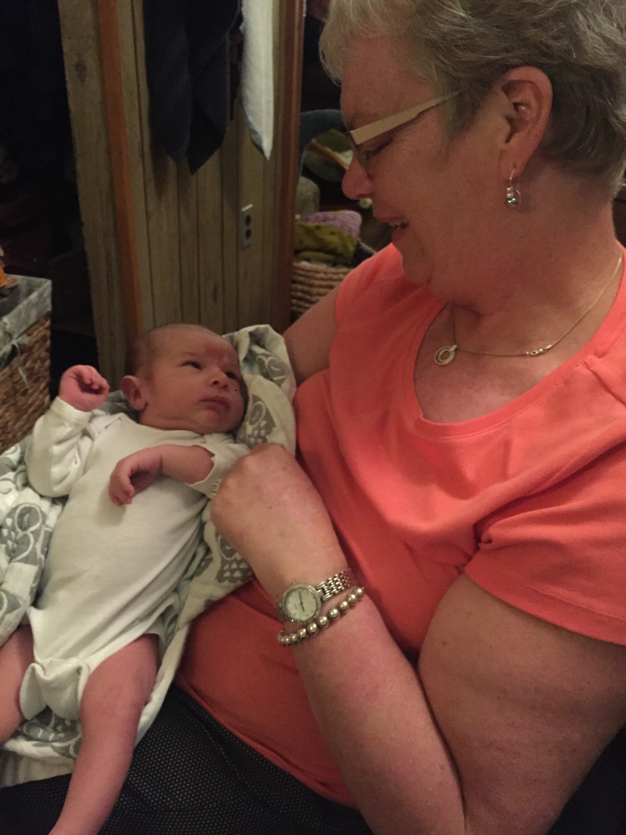  Cuddles with Grandee! She can to support us, and help take care of mom while she was in lots of pain (but healing well!) 