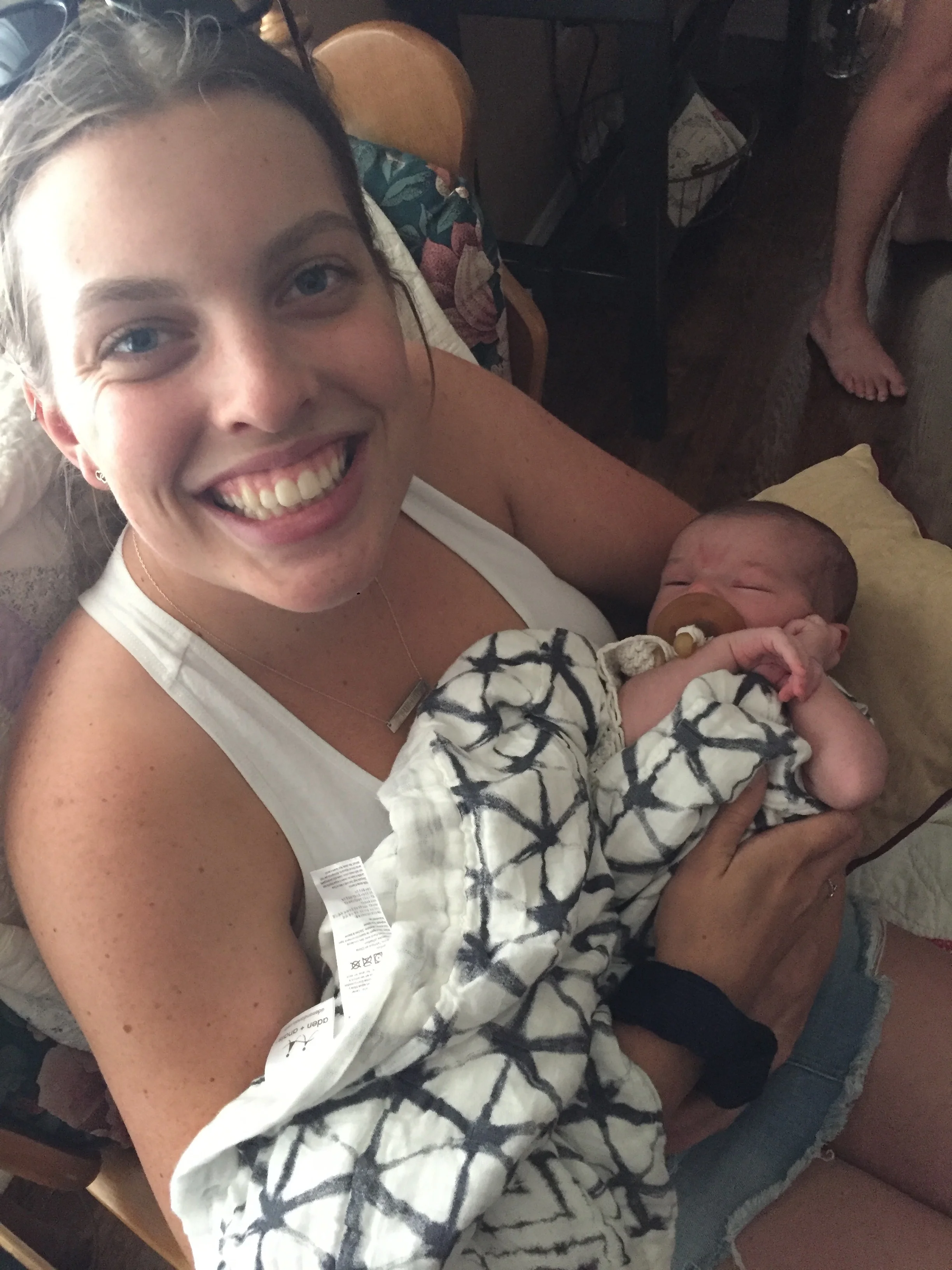  Meeting Mikaela. The first baby she’s ever held! 
