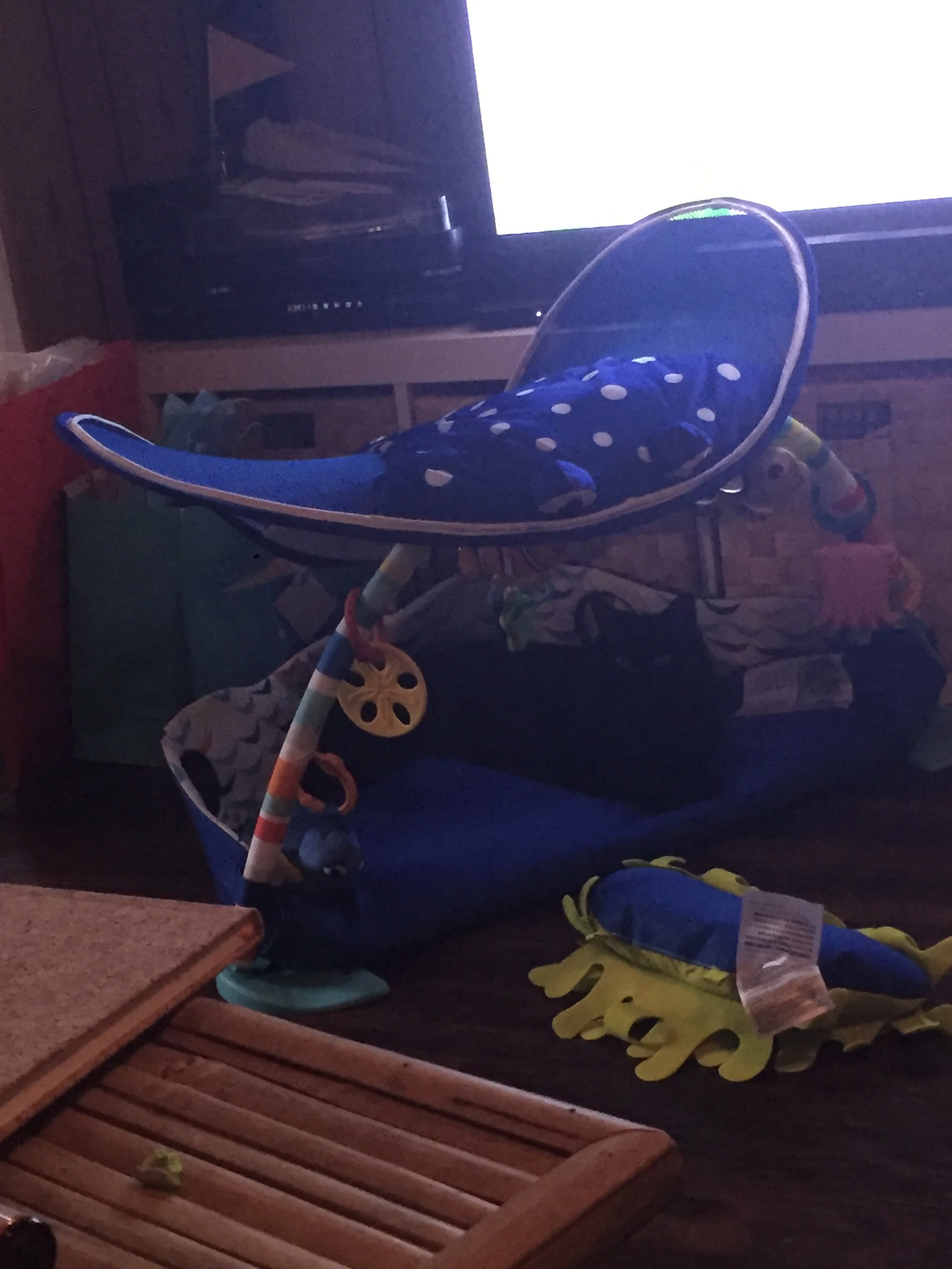  Enoch’s activity gym has been unpacked, and claimed by Wawa 