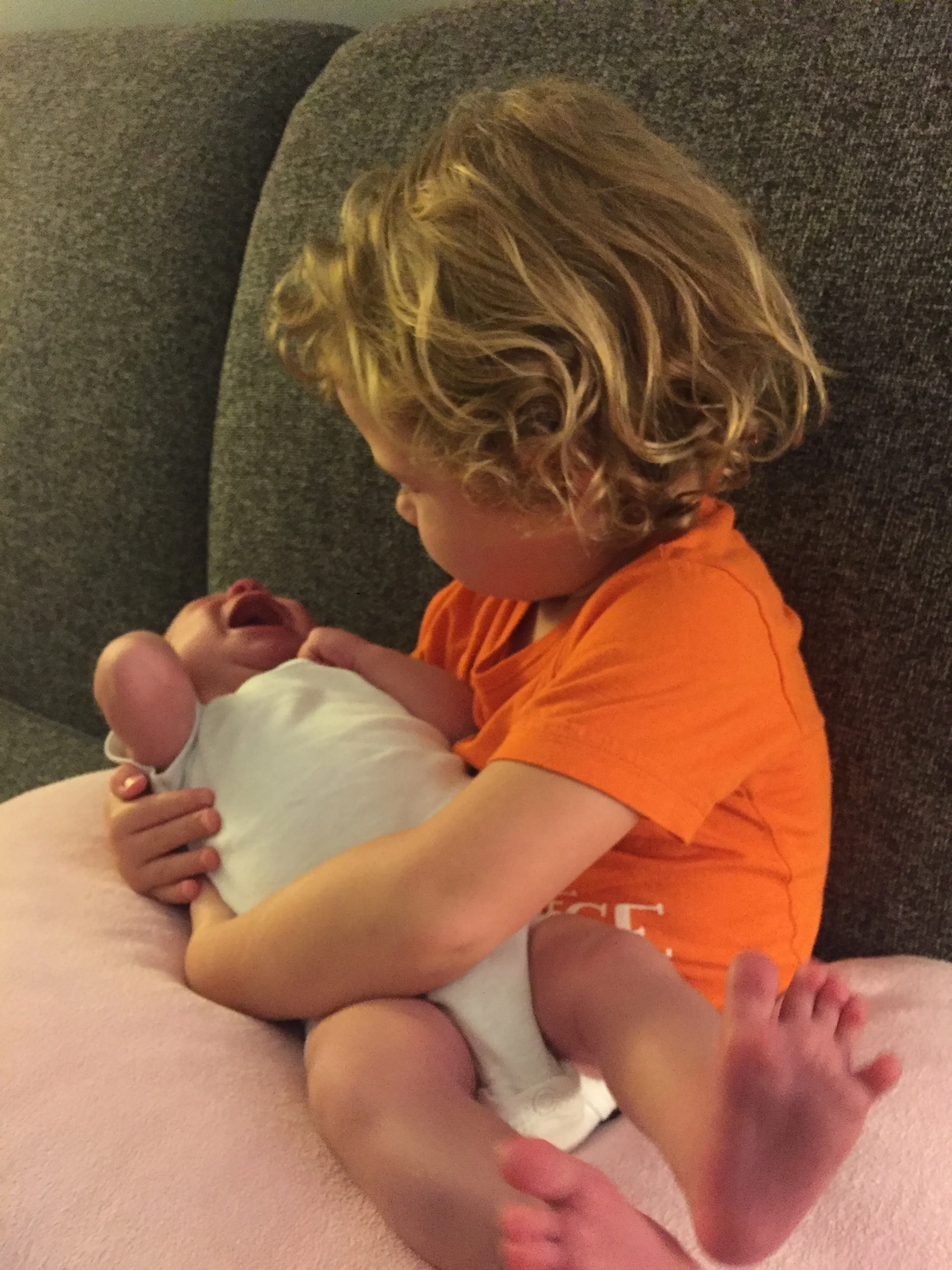  Cuddles with cousin Hazel 