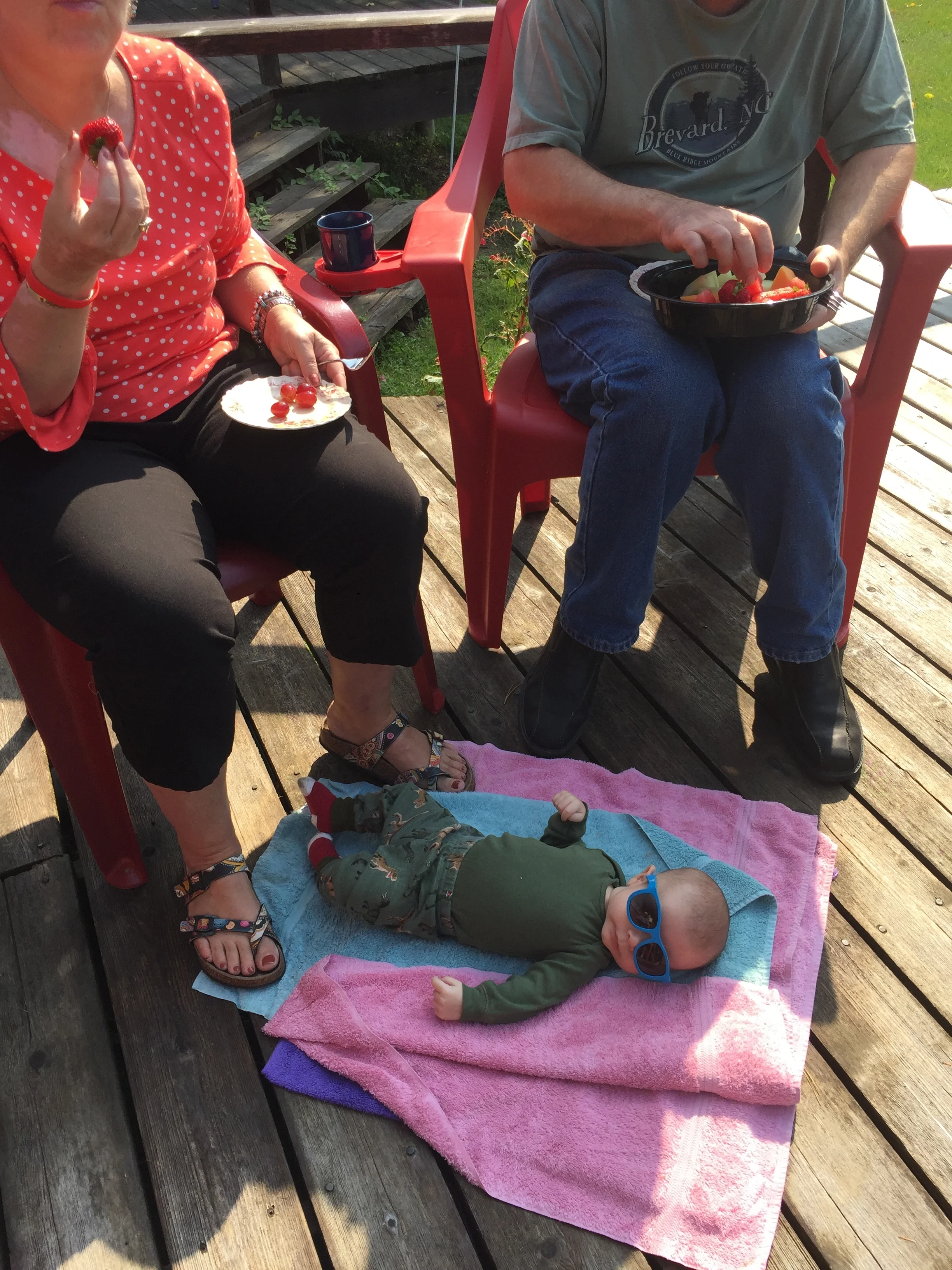  Sunny days on great Grandma’s deck…before the tornado rolled by 