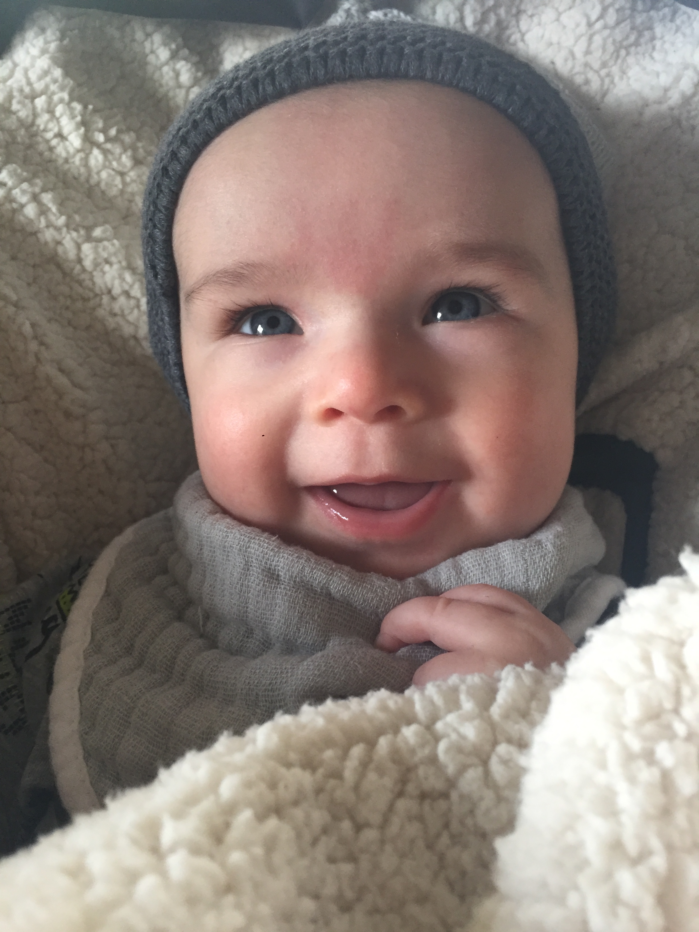  Happiest, bright-eyed babe. 