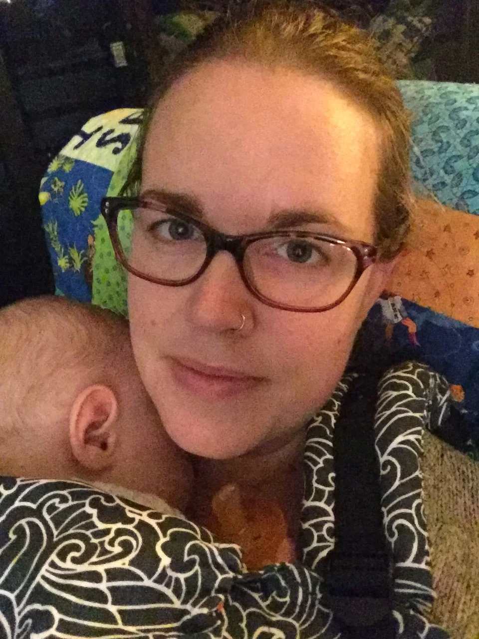  Teething has this little guy upset today. Only nap success was on mom. 