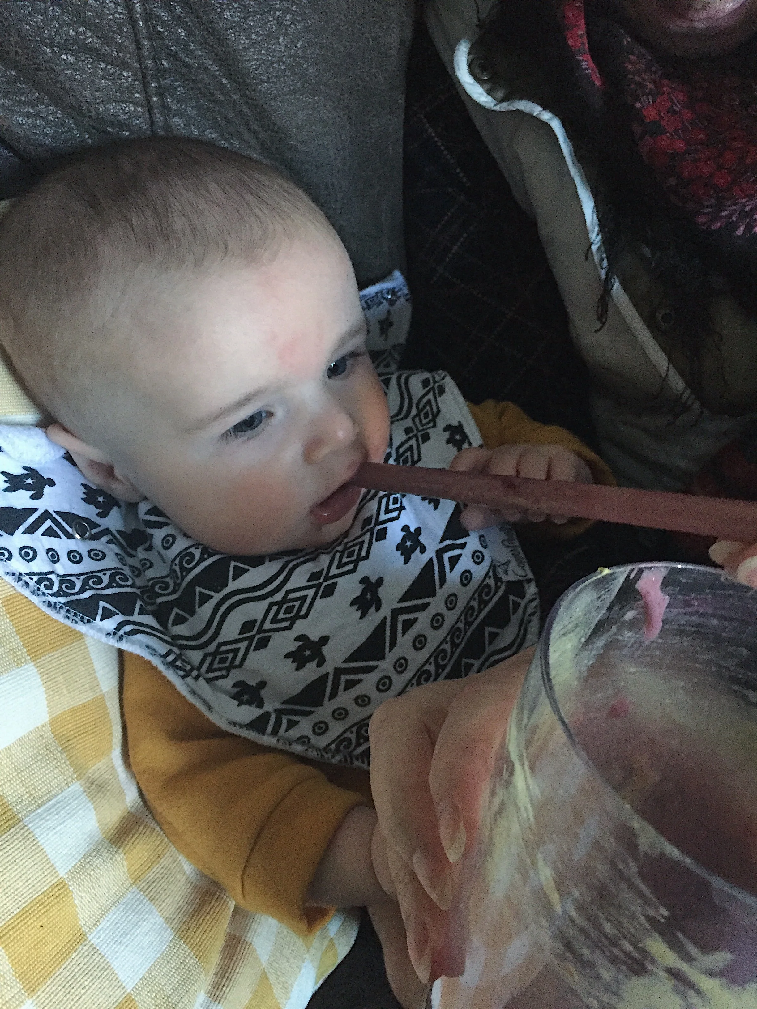  sharing Grandee’s smoothie…and loving it 