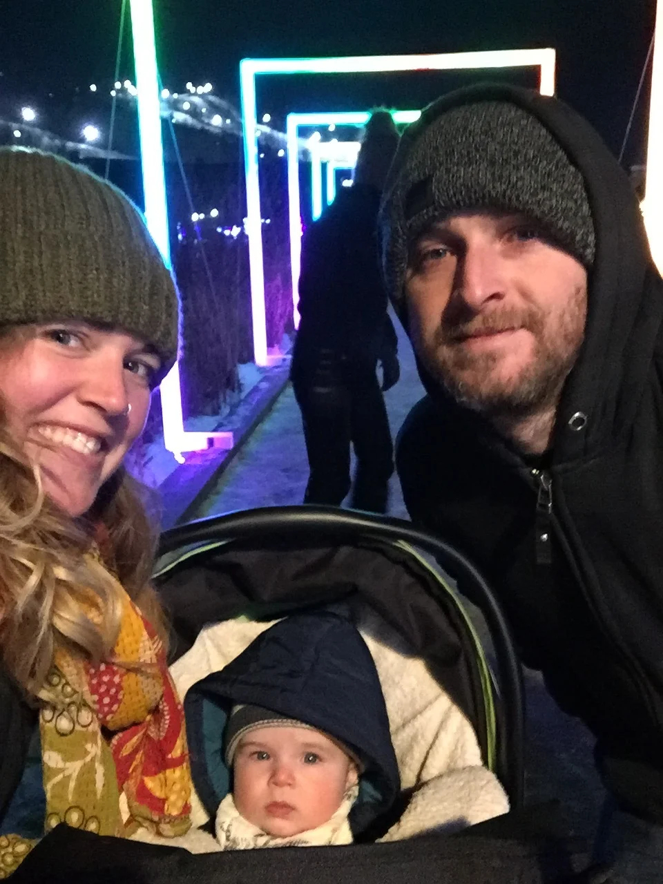  visiting Blumination, a christmas lights show at blue mountain 