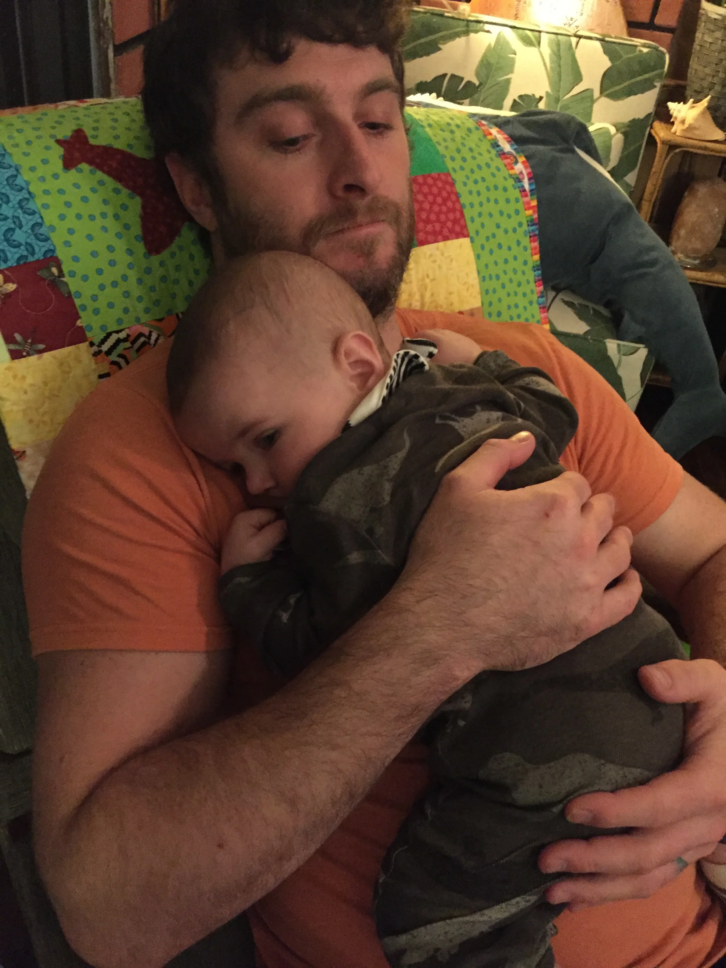  and even more sick cuddles with dad 