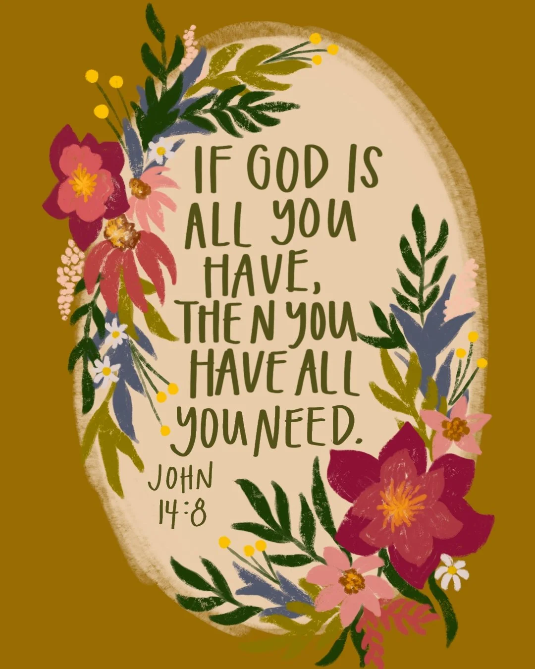 If God is all you have, then you have all you need.

John 14:8