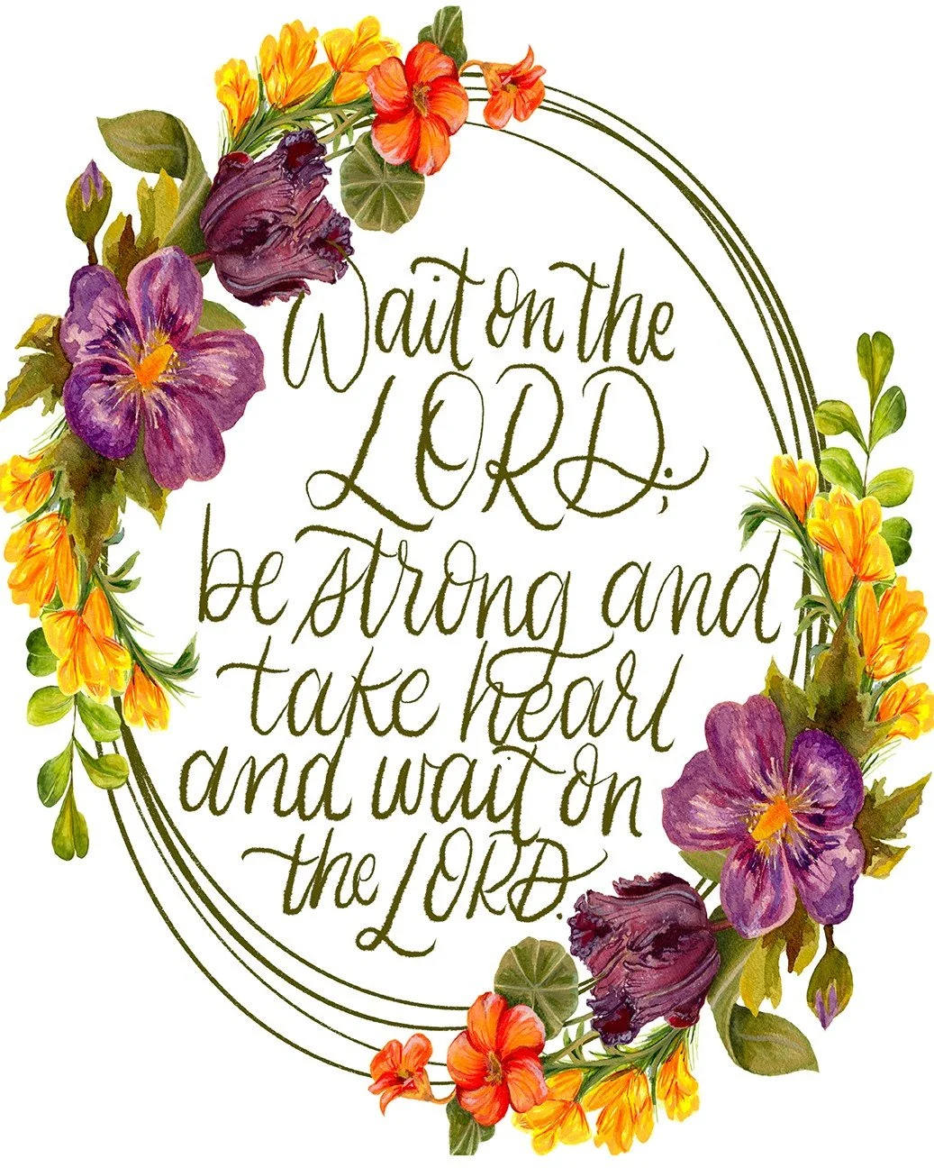 Wait upon the LORD; be strong and take heart and wait on the LORD.

Psalm 27:14