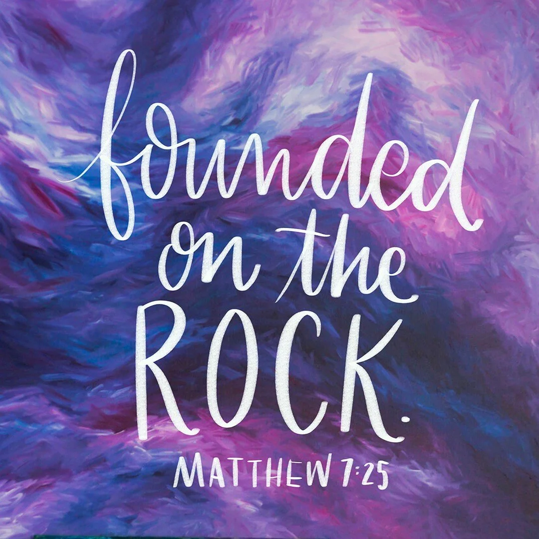 And the rain fell, and the floods came, and the winds blew and beat on that house, but it did not fall, because it had been founded on the rock.
Matthew 7:25