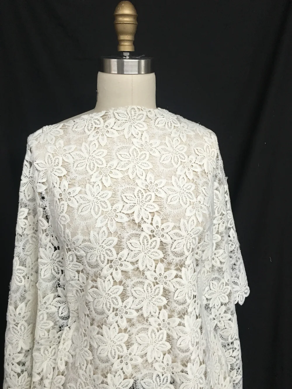 French Haute Couture Wool Lace - Ivory — Mendel Goldberg Fabrics NYC