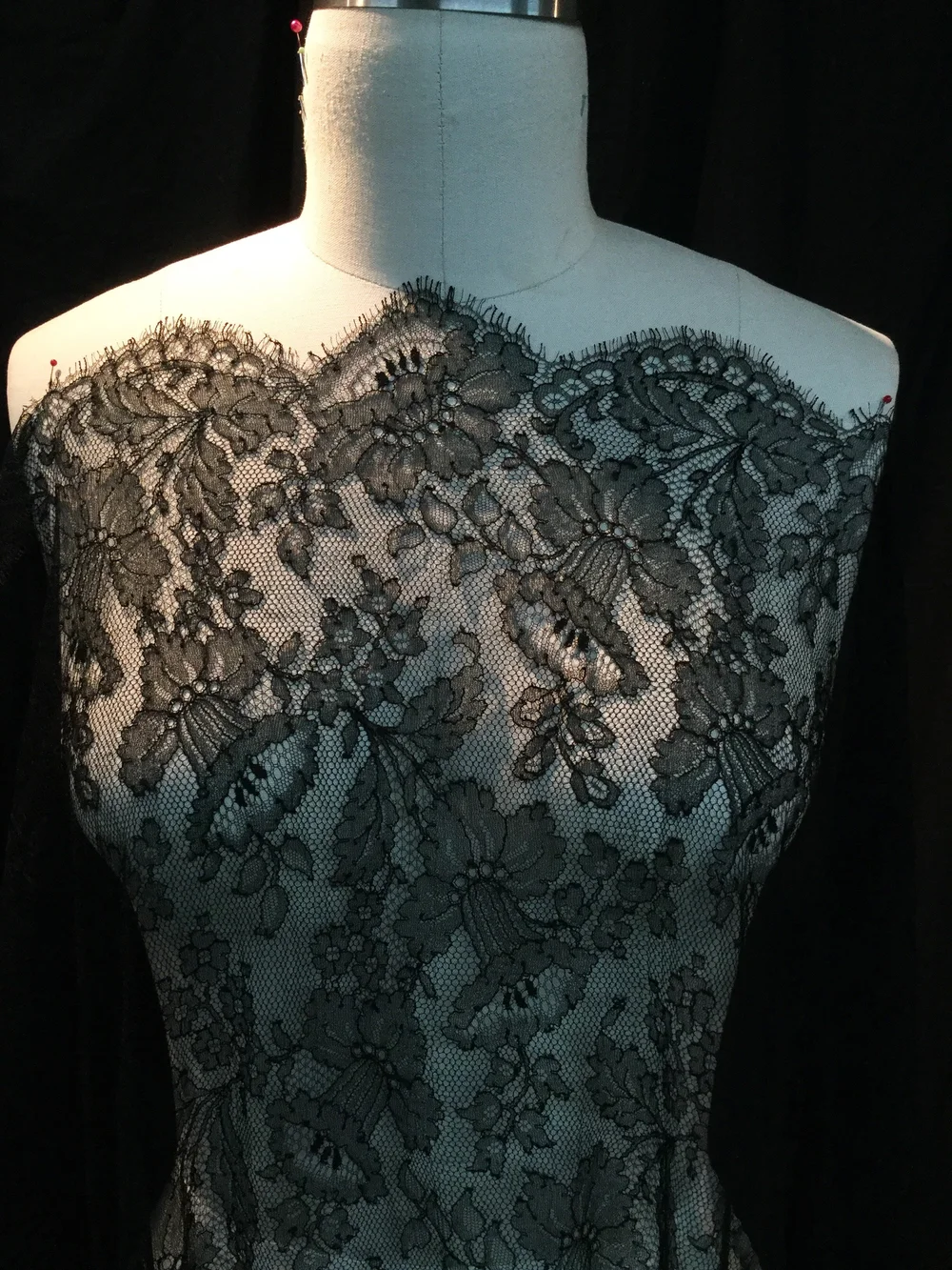 Delicate Black Lace  Mendel Goldberg Fabrics NYC