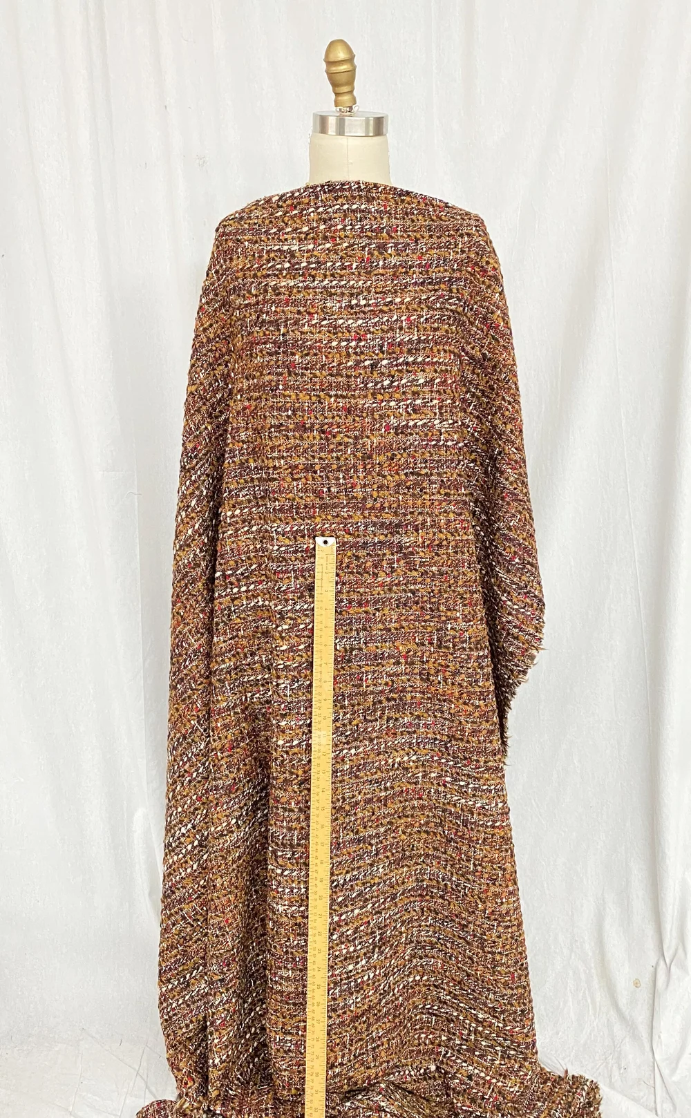 French Brown Camel Red White Boucle Mendel Goldberg Fabrics Nyc