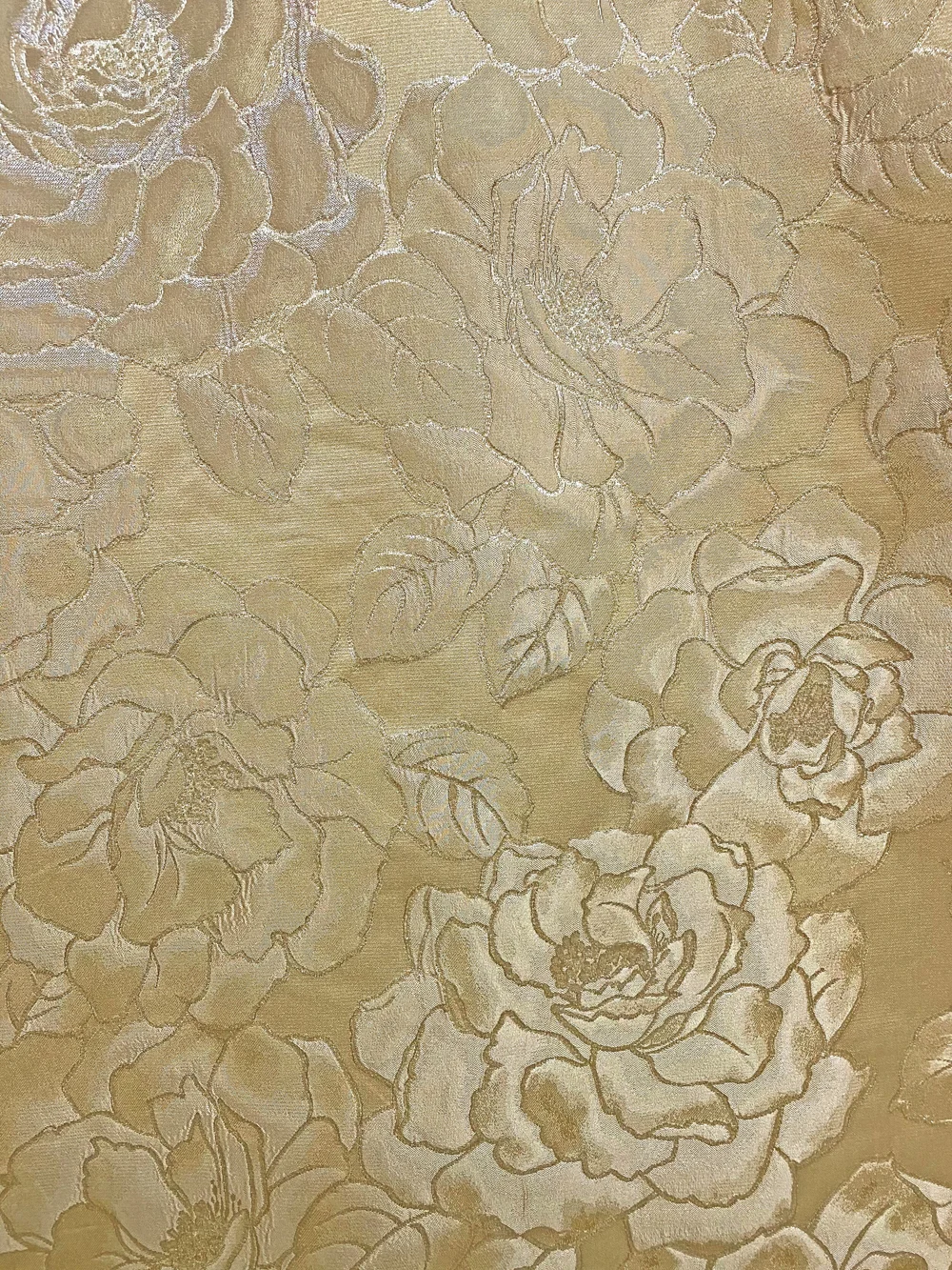 Italian Gold Metallic Silk Lam Jacquard  Mendel Goldberg Fabrics NYC