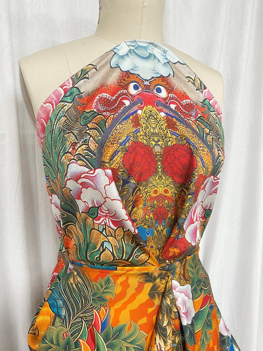 Versace Italian Printed Silk with Jacquard Border — Mendel Goldberg Fabrics  NYC