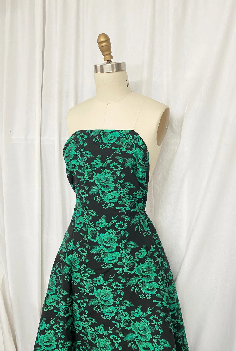 slim fit dress slacks Dark Green 1950s Tie Neck Striped Dress main image 1