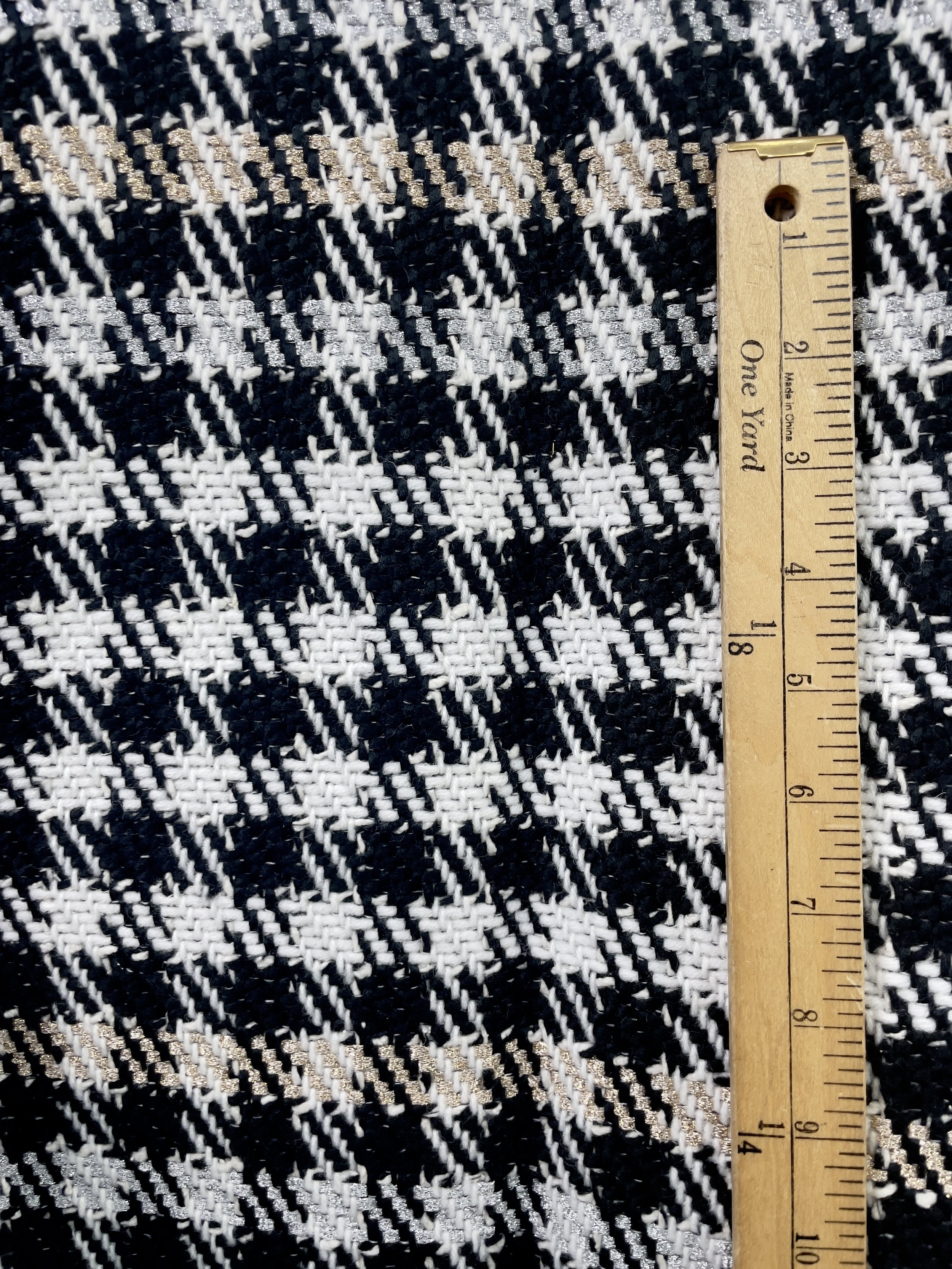 Haute Couture French Houndstooth Boucle — Mendel Goldberg Fabrics NYC