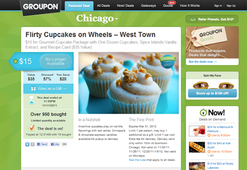 Our baker-partner's Groupon page