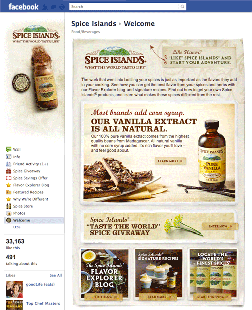 Facebook page