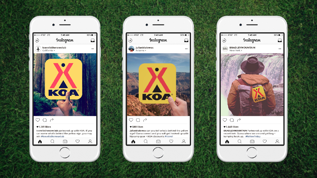 A social media partnership to show all the amazing places you can go when you stay "behind the yellow sign."