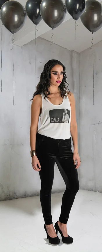 Velvet Festivity Cigarette Pants