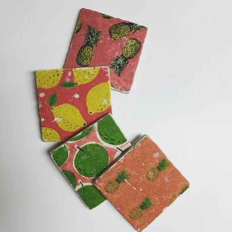 PRINTED TILE COASTER SET - 11/05/15