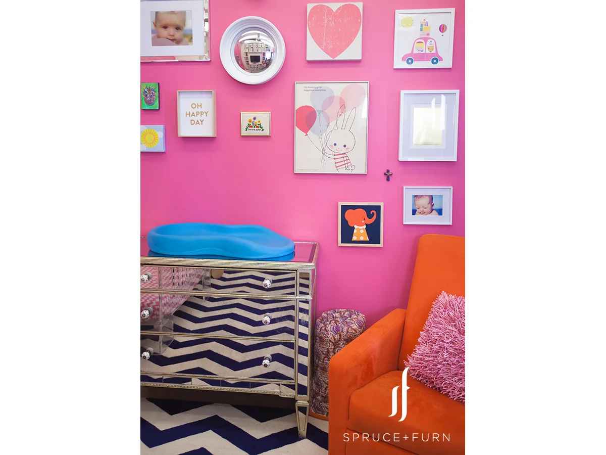 Tribeca Loft Nursery - Gallery Wall 2 | Design by: Spruce + Furn | Photo: Steph Goralnick