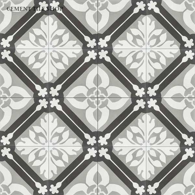 Source: Cement Tile Shop - Calais II Tile ( 12 8x8 tiles per box = $82.80, Est. for 1,100 sq. ft. / ~209 boxes = $17,305.20 )