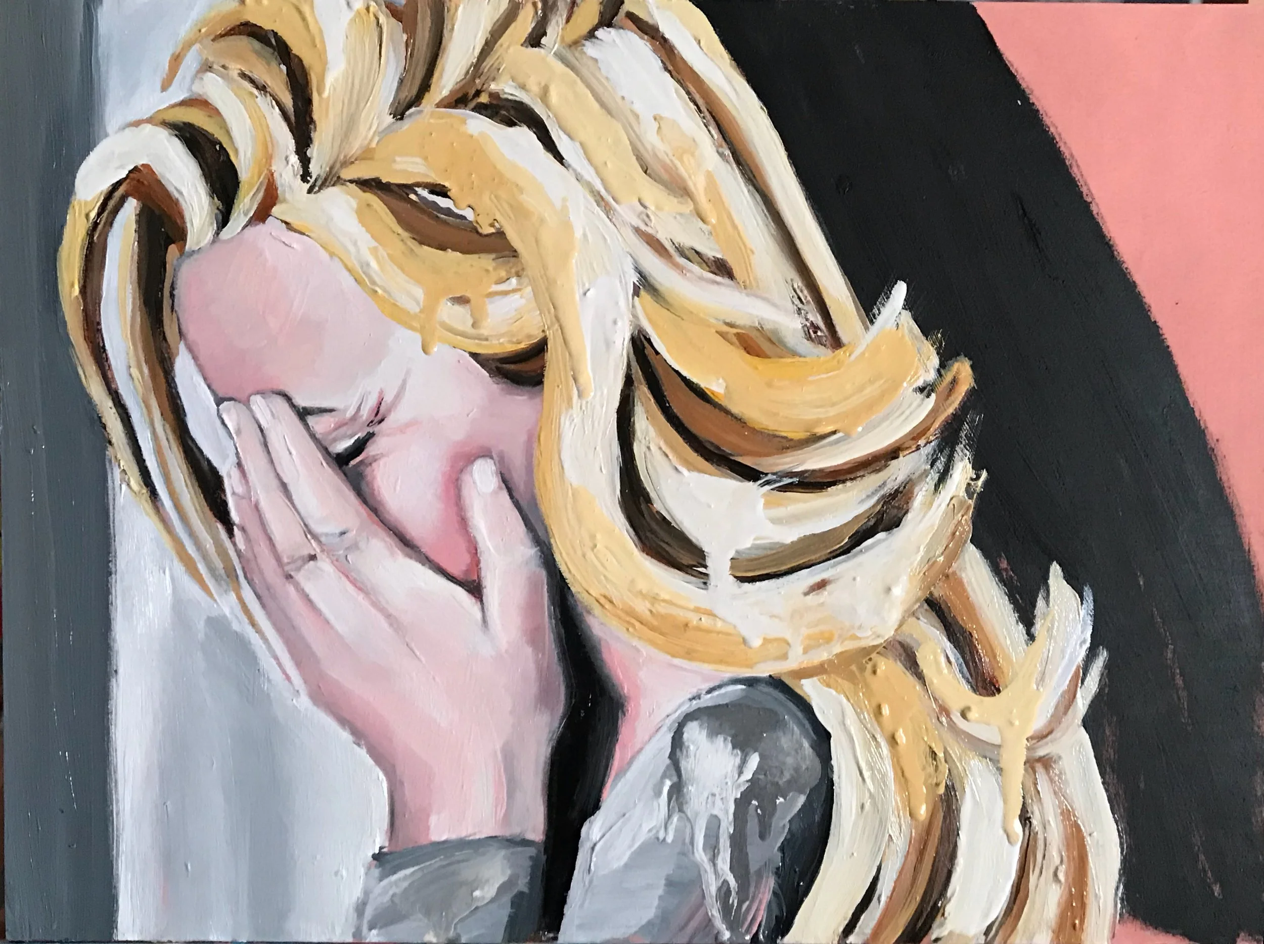 I Hurt All the Time, 9” x 12” oil on board, ©Annika Connor