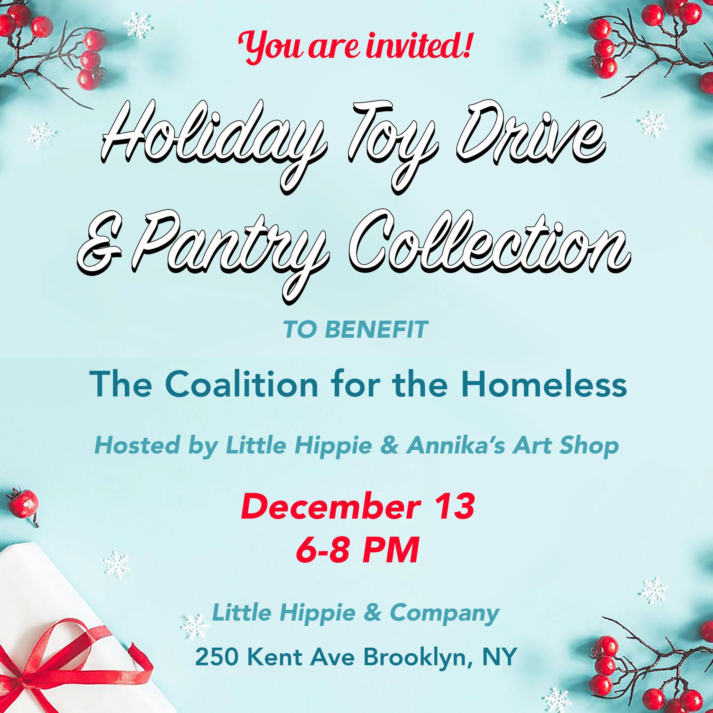 'Tis the Season of Giving: Holiday Toy Drive &amp; Pantry Collection