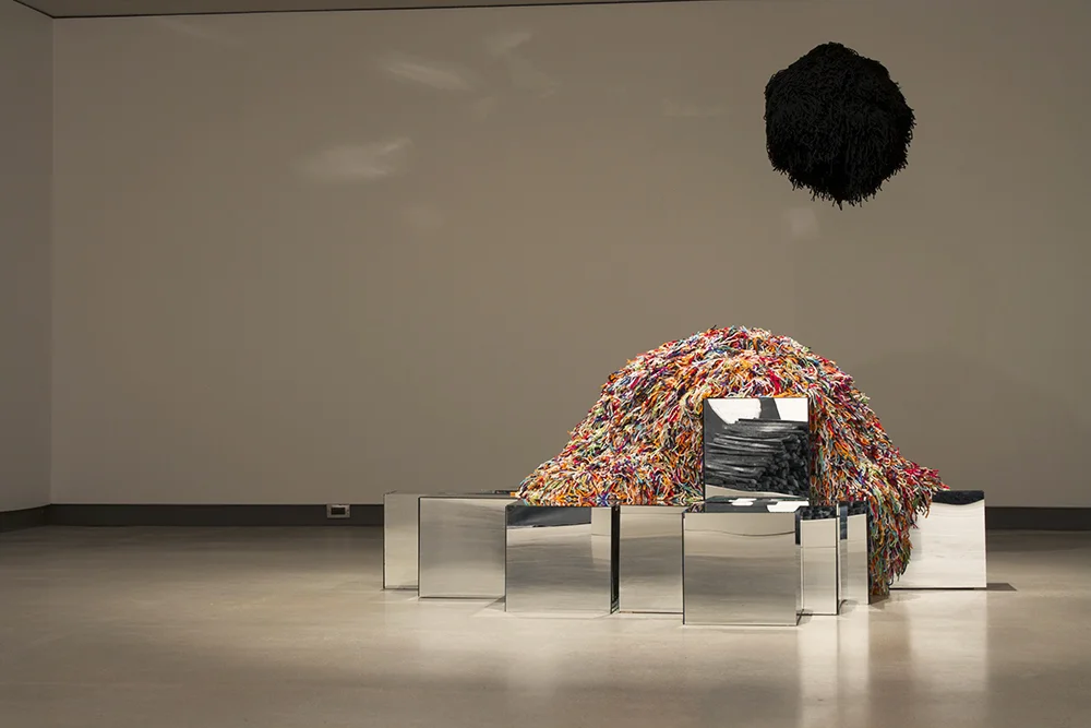 The Gentle Dark 2015 mirrors, yarn