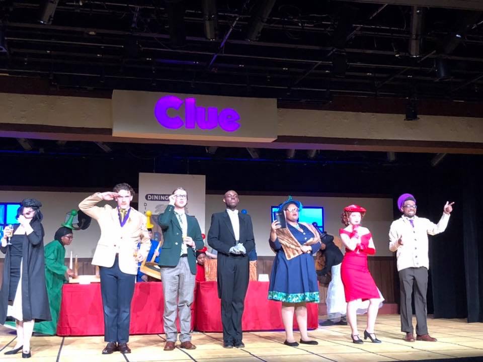 All of the Clue guests prepare to meet their host for the evening, Ms. Boddy.