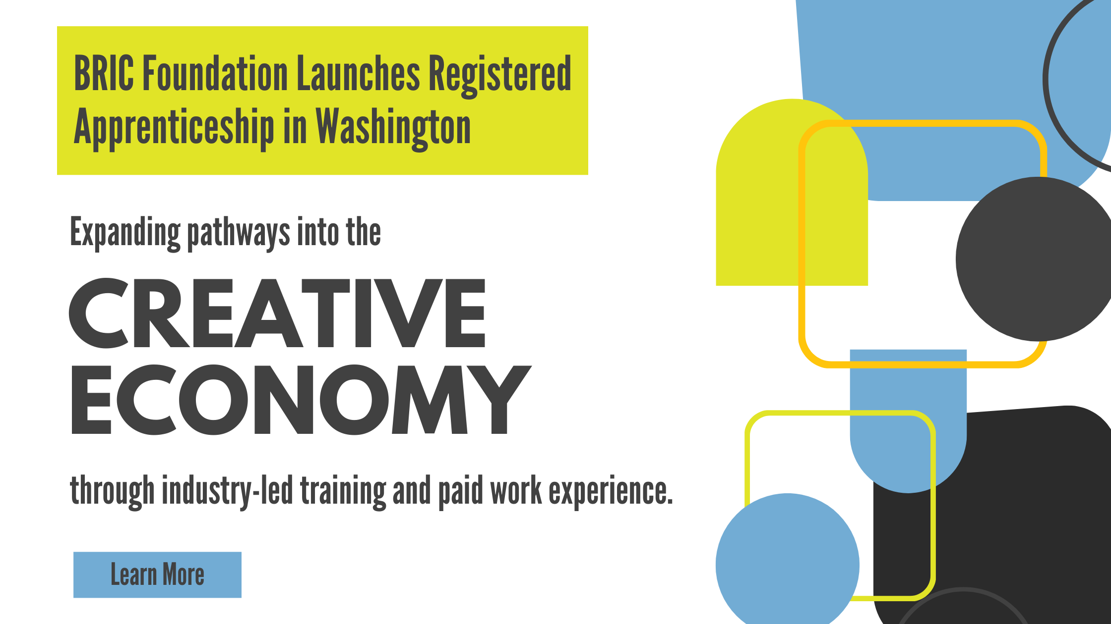BRIC Foundation and WDC Partner to Launch Registered Apprenticeship in Washington State, Expanding Creative Economy Careers